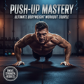 Athlete mid push-up cinematic shot