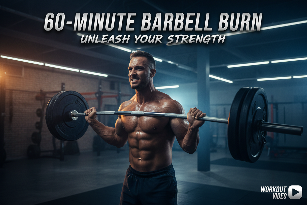 Powerful athlete lifting a loaded barbell in a gym